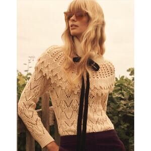 Zimmermann Ladybeetle pointelle-knit sweater